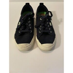 Cariuma Oca Low Blue Canvas Sneakers Shoes Women’s Sz 8 Lace-Up Athleisure